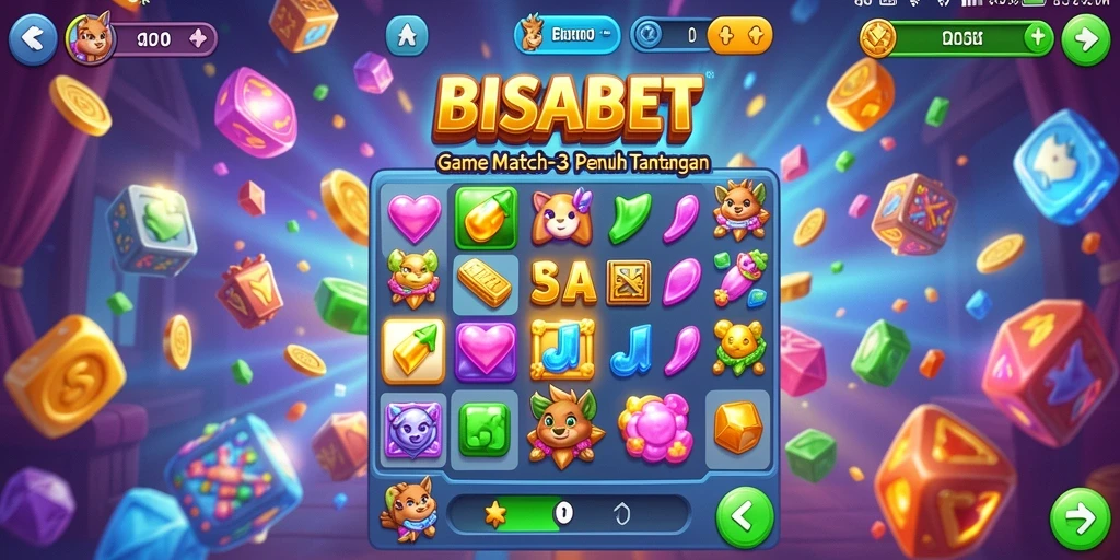 Tangkapan layar gameplay BISABET yang penuh warna dan seru.