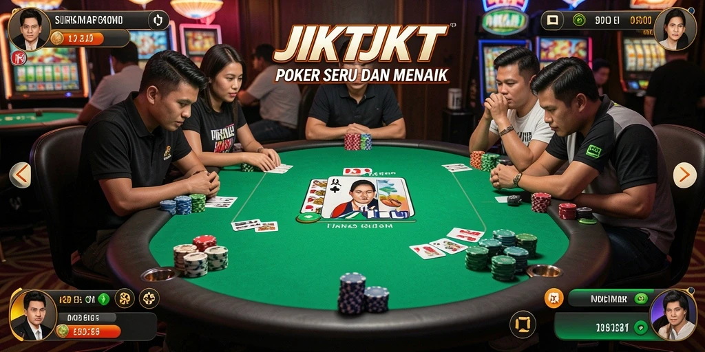 Screenshot permainan Poker yang menunjukkan pengalaman bermain seru.