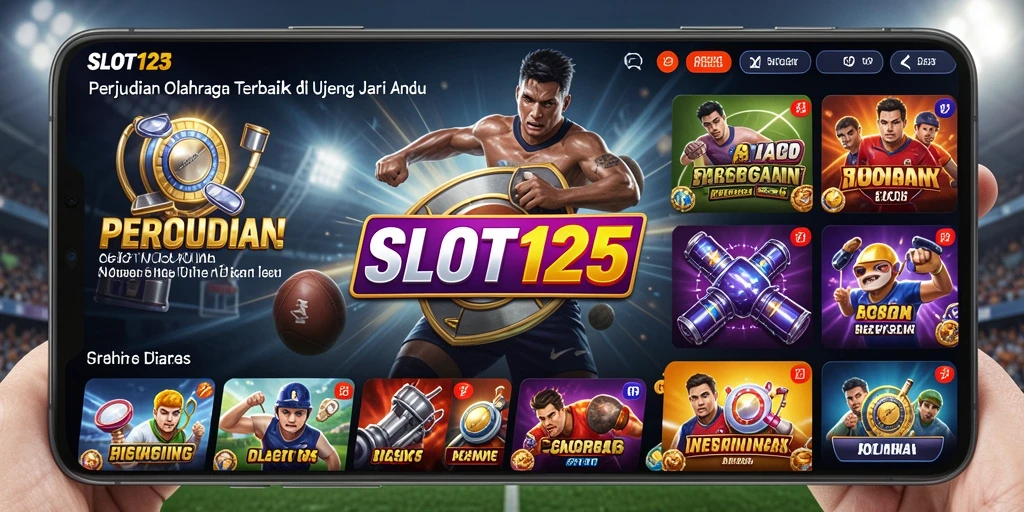 Tampilan antarmuka SLOT123 yang menarik dengan opsi taruhan olahraga.